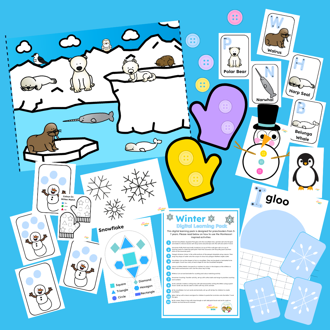 Winter Digital Printable Learning Pack