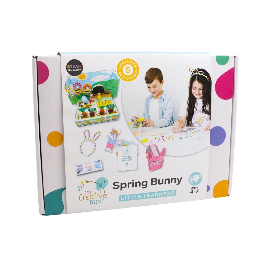 My Creative Box Little Learners Spring Bunny Activity Box. Science, Arts, Craft, STEAM, Learning and 4 - 7 years Educational Fun. Kids Gift and Subscription Box. Easter and Festive Art, Craft, Activity Box