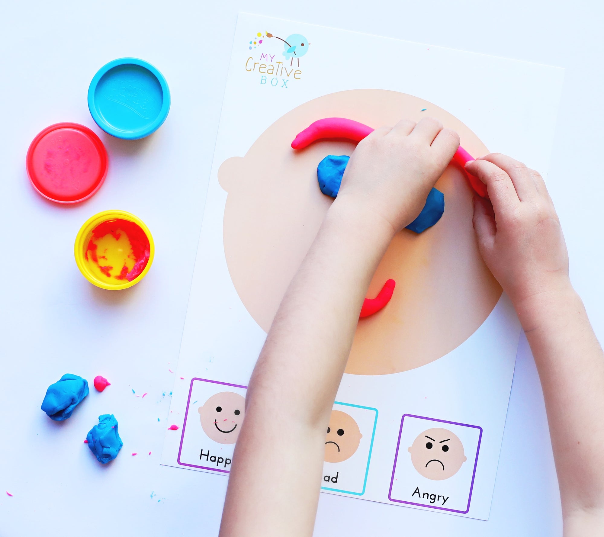 FREE Play Dough Emotions Template