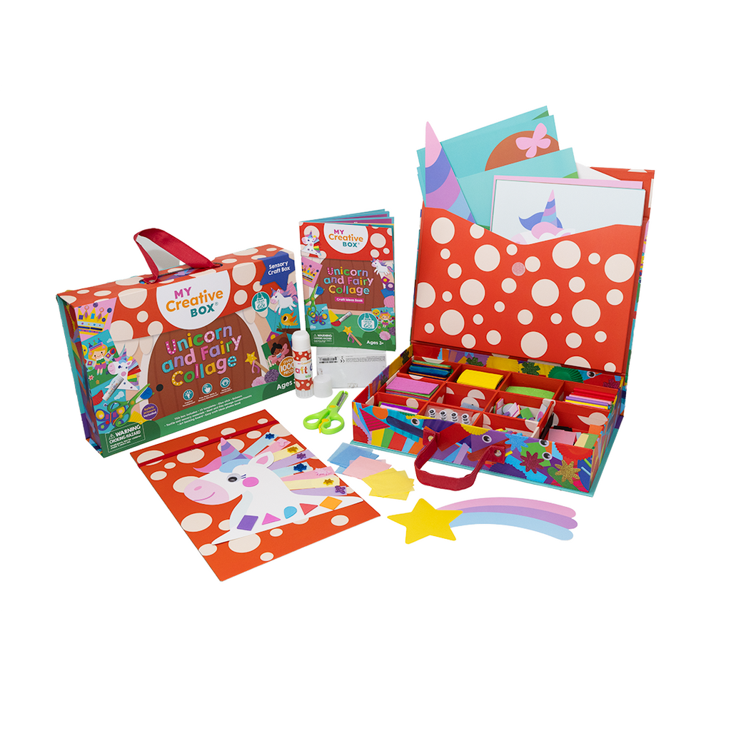 Sensory Collage Activity Box | Unicorn and Fairy Crafts for Kids