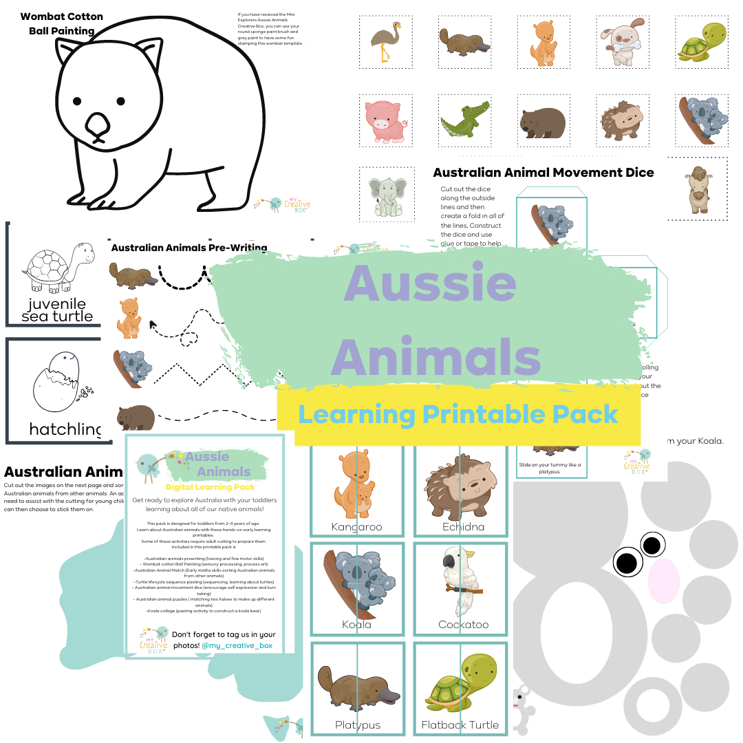Toddler Aussie Animals Digital Learning Pack