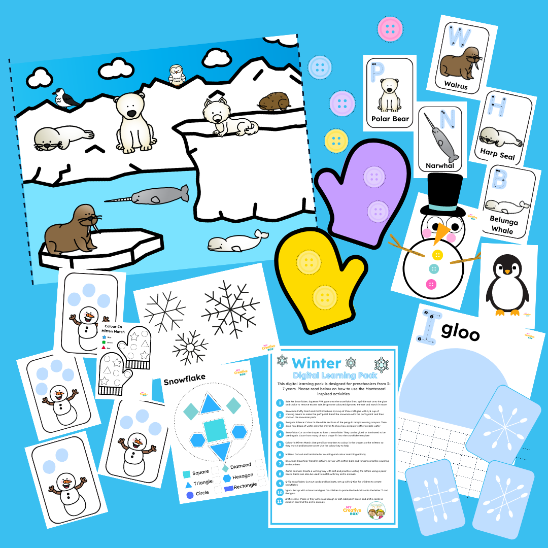 Winter Learning Pack My Creative Box | Winter Art and Craft Creative fun for kids | Winter ...