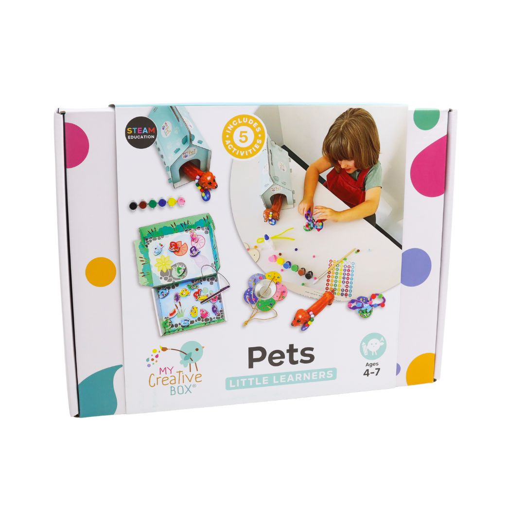 My Creative Box Little Learners Pets Activity Box. Science, Arts, Craft, STEAM, Learning and 4 - 7 years Educational Fun. Kids Gift and Subscription Box