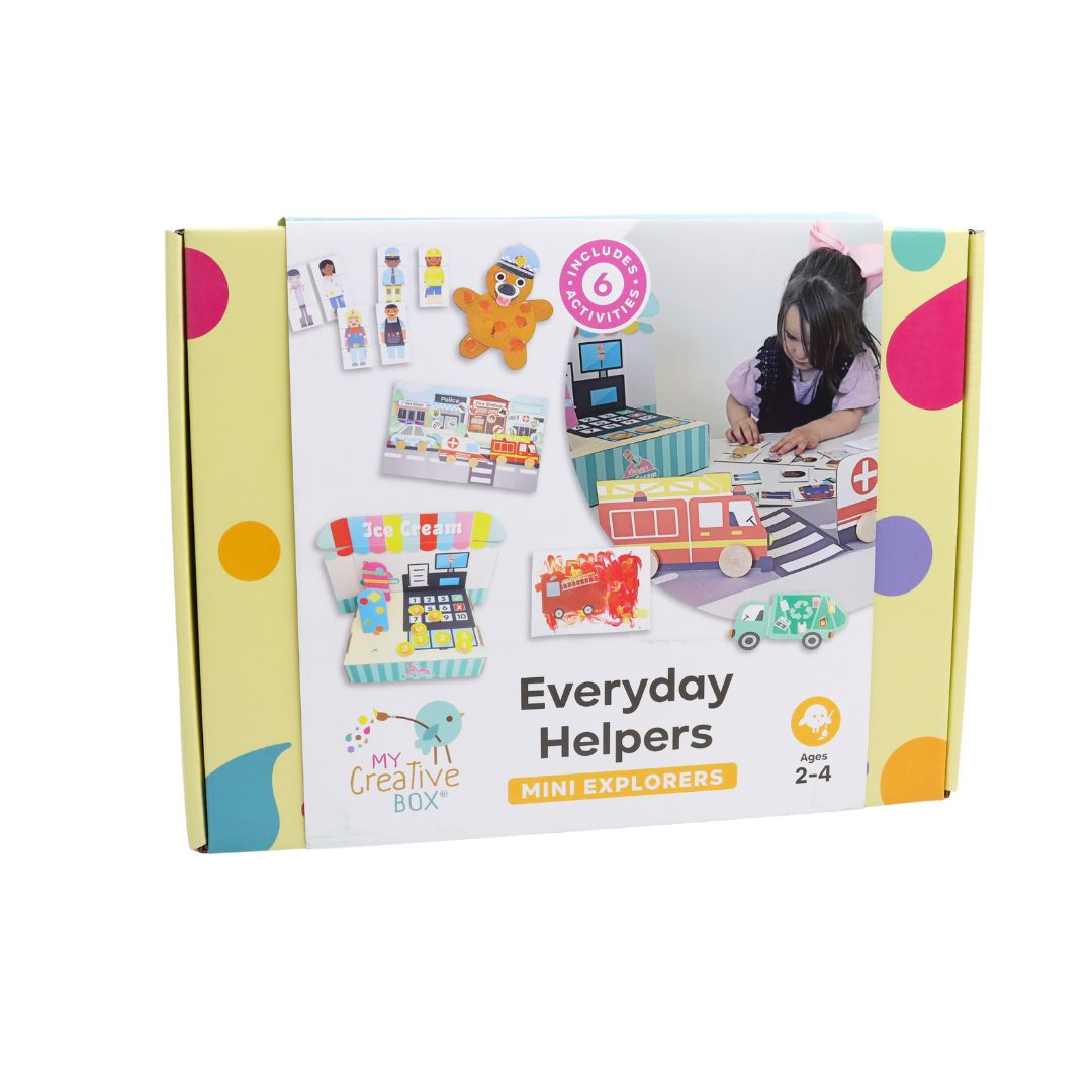 My Creative Box Mini Explorers Everyday Helpers Activity Box. Arts, Craft, Science, STEM, Learning and 2-4 years Toddler Educational Fun. Subscription and Gift Activity Box available