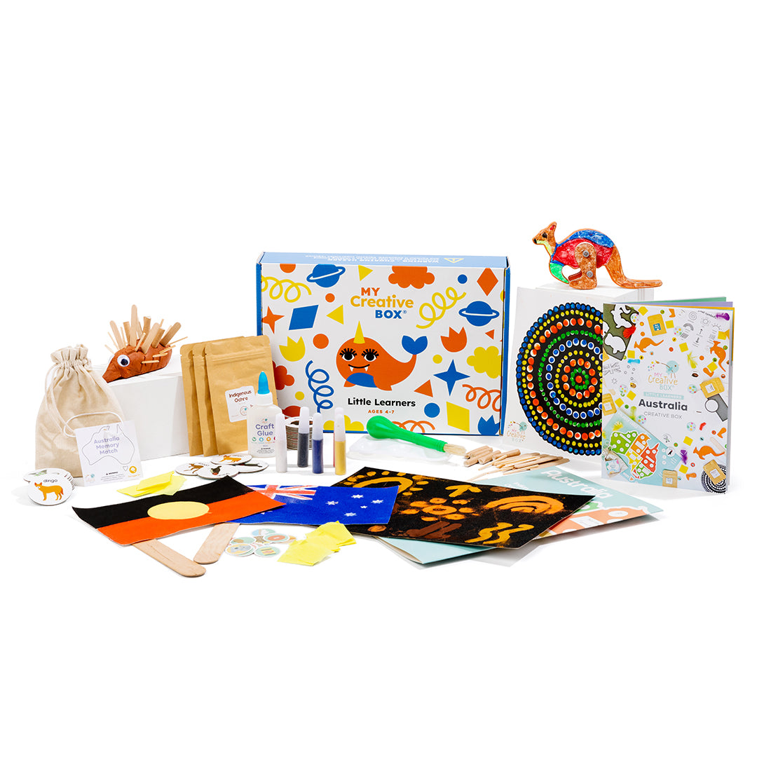 My Creative Box Little Learners Australia Activity Box. Science, Arts, Craft, STEAM, Learning and 4 - 7 years Educational Fun. Kids Gift and Subscription Box. 