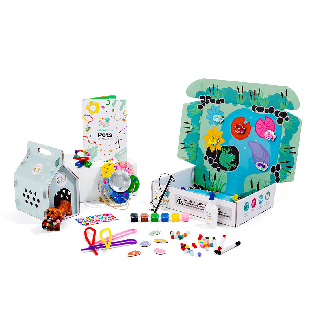My Creative Box Little Learners Pets Activity Box. Science, Arts, Craft, STEAM, Learning and 4 - 7 years Educational Fun. Kids Gift and Subscription Box
