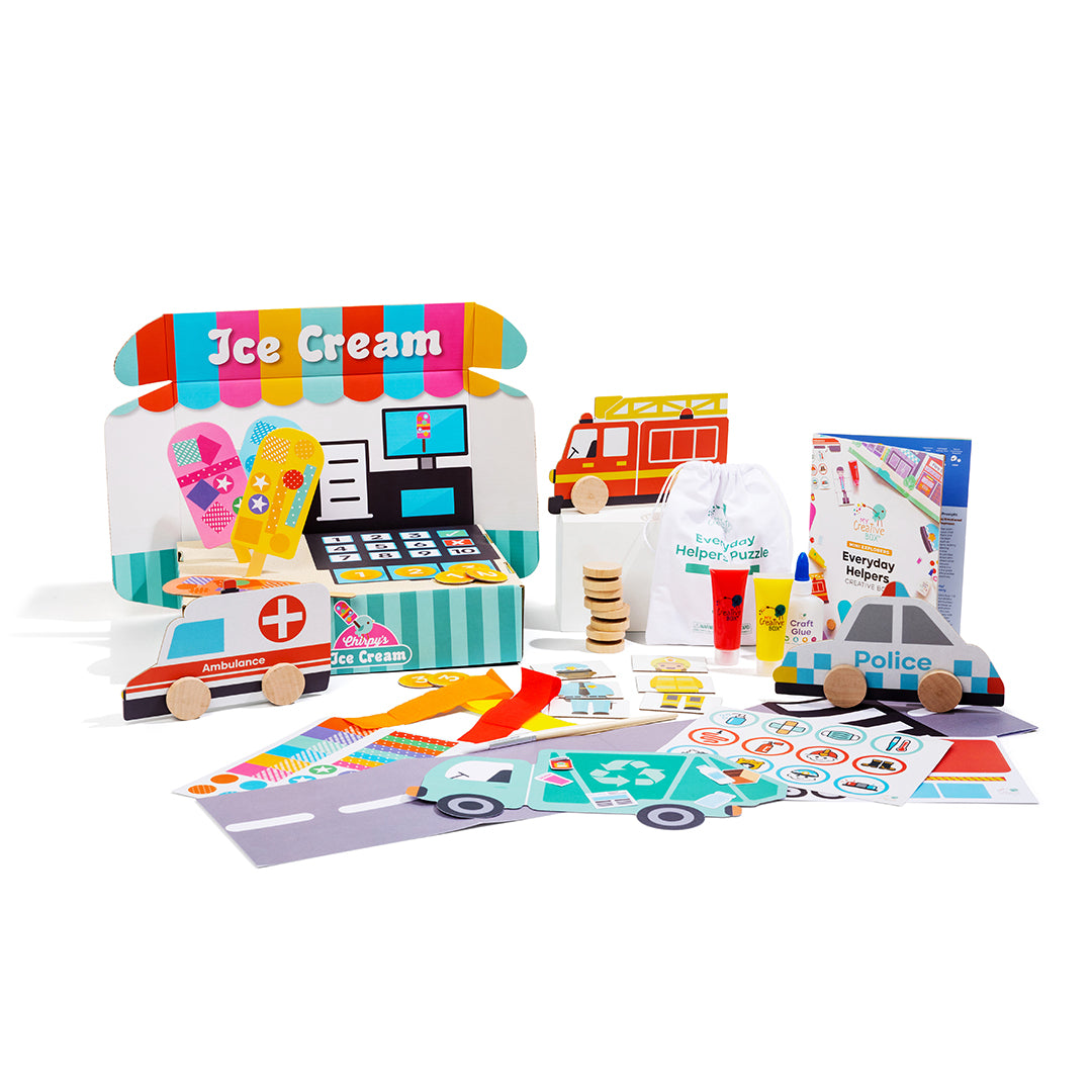 My Creative Box Mini Explorers Everyday Helpers Activity Box. Arts, Craft, Science, STEM, Learning and 2-4 years Toddler Educational Fun. Subscription and Gift Activity Box available