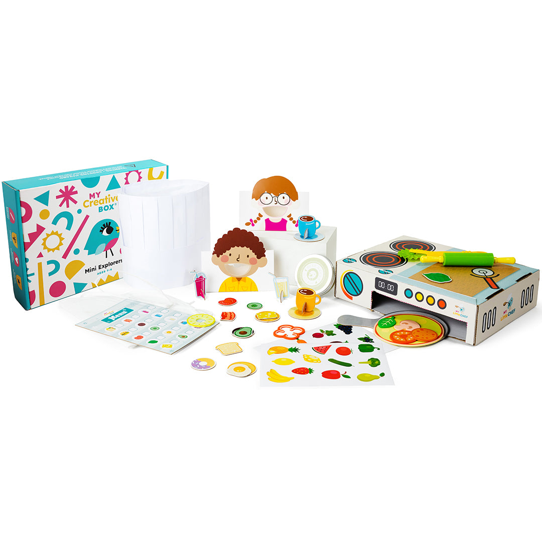 My Creative Box Mini Explorers Chef Activity Box. Science, Arts, Craft, STEAM, Learning and 2-4 years Educational Fun